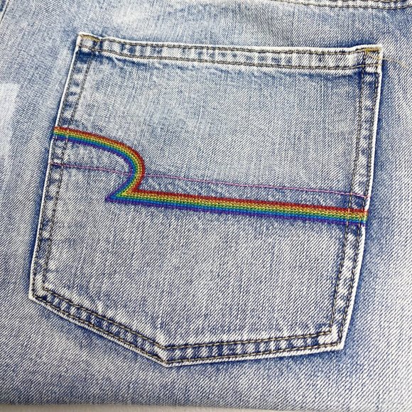 American Eagle 90s Boyfriend Jeans Rainbow Pockets Jeans Plus Size 24 NWT - Picture 3 of 15